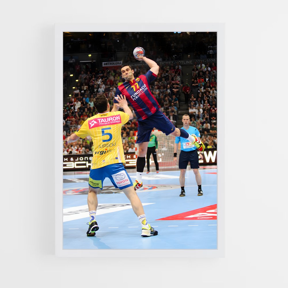Poster Champion Énergique – affiche Handball (vue 3)